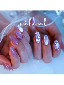 ツキカドットネイル(tsukika.nail)/【MAGNET】RASPBERRY HEART