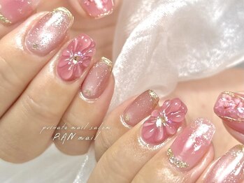 ランネイル 名古屋伏見(RANnail)の写真/【19日限定ハンドアート10本9,500円→6,500円オフ込み】好感度バツグンの大人可愛いネイル/名古屋/伏見
