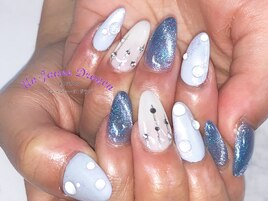 【自爪ネイル】ブルーネイル