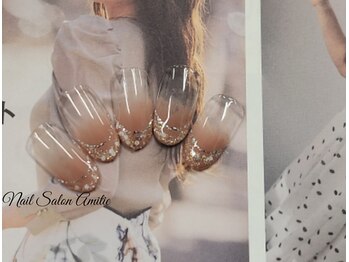 ネイルサロン アミティエ(Nail Salon Amitie)/グラデーション× ラメフレンチ