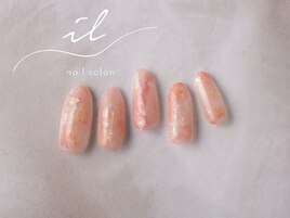 ニュアンス×貝殻ネイル