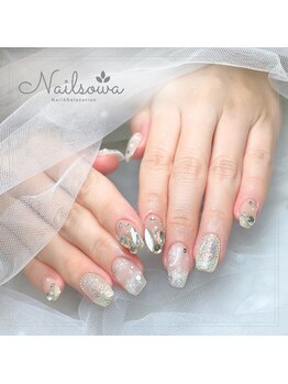 ソワ(sowa)/シアーホワイトに繊細なアートを