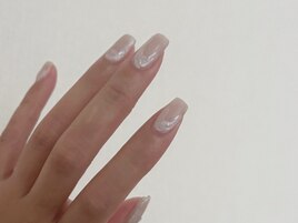 ホワイトヴェールネイル