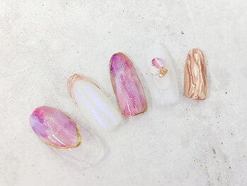 グラマーネイル(Glamor nail)/ミラー×ニュアンス