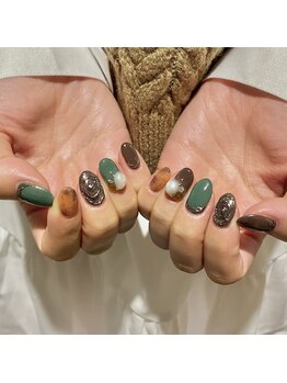 エムスラッシュ 横浜元町店(M.SLASH)/パラジェル　べっ甲ネイル