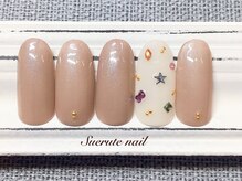 スエルテ ネイルサロン 北千住店/カラフルビジューネイル¥7000