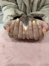 チェリーブロッサム(A CHERRY BLOSSOM)/イエローオレンジ塗りかけネイル