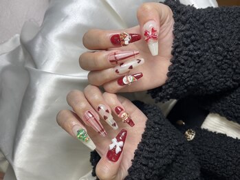 シン(XIINH)/クリスマスアート＋パーツネイル