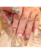 ネイルサロンクリアヴィラ(nail salon clear villa)/ゴージャス天然石風