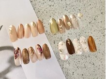 ネイル マックスケリー 大阪梅田(MAXKELLY)/HAND90分アート☆くすみカラー