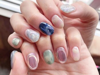 アイネイルズ 梅田店(I nails)/カラフルニュアンスネイル