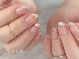 ラメフレンチ　ミラー