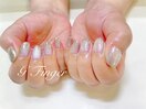 奥行き感のマグ&ミラーネイル♪