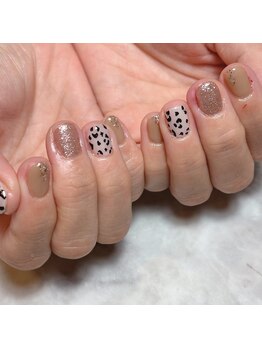 ネイルアトリエ ラテ(nailatelier latte)/定額制*アニマル柄