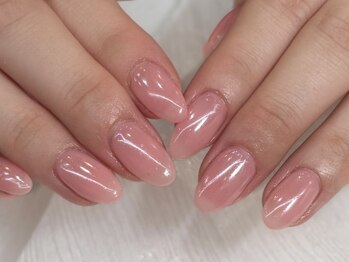 ちゅるん血色ピンクネイル