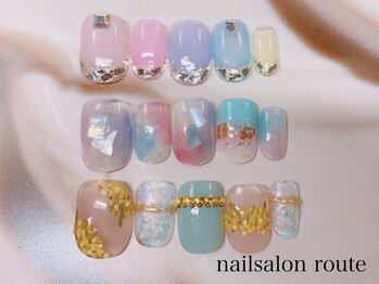 ネイルサロン ルート 二子玉川(nailsalon route)/4月キャンペーンネイル¥7380