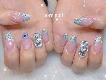 ノレネイル(nore nail)/幅広ガラスフレンチ