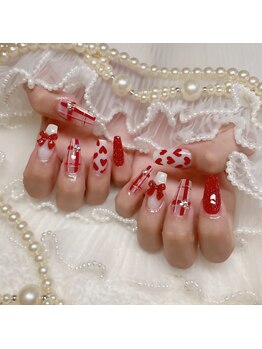 アイカ(Aika)/ハートチェックネイル