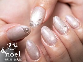 ハートドット リボンネイル