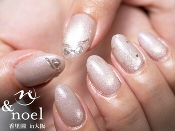 ノエル(Noel)/ハートドット リボンネイル