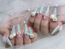 サリーネイルラボ(Sully Nail Lab)/ミント色ネイル