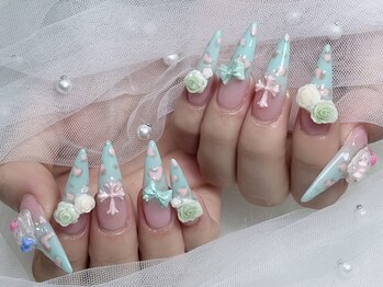 サリーネイルラボ(Sully Nail Lab)/ミント色ネイル