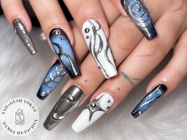 個性派海外ネイル/長さ出し