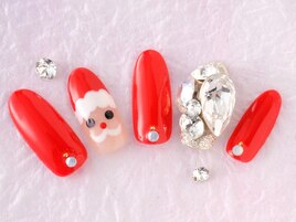 クリスマスサンタネイル