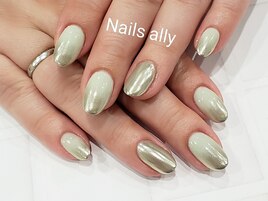 ピスタチオカラー×ミラーグラデ