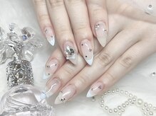 エービーエーサロン(ABA SALON)/水色フレンチ