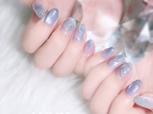 ノエル ネイル(NOEL)/水色×ストーン