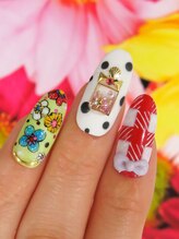 カラーズ 浜松店(colors)/ドット×レトロフラワー(*^^*)