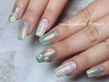 ネイルサロン モネ(Monet)/チェック　フラワー