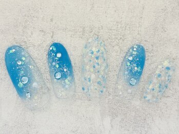 ネイルエイム(Nail eim)/夏★ブルー★ホロ★シースルー