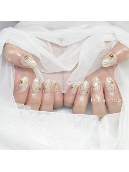 アン ジョーヌドラゴ/【自爪ネイル】大理石ネイル