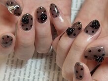 アイネイルズ 天神今泉店(I-nails)/【hinako.t】ドットバラネイル