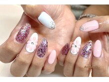 アロアロ(ALOALO)/お花×キラキラネイル