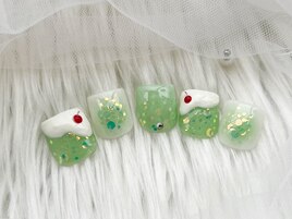 ★メロンソーダフットネイル★