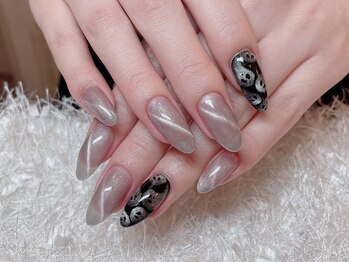 レアネイル 新宿(le'a nail)/ハロウィンおばけデザイン
