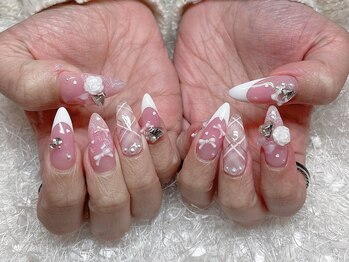 ピンクレースデザイン