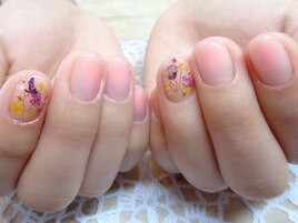 うるつや☆チーク＆押し花ネイル