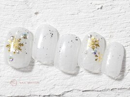 雪の結晶ゴールドラメ¥8050