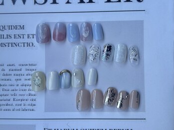 アイネイルズ 梅田店(I nails)の写真/洗練された大人可愛いデザイン得意です♪シンプルの中に上品さをプラス☆[#梅田#シンプルネイル]