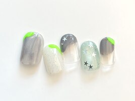 マーブル星ネイル