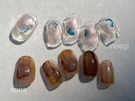 クリア/ブラウンネイル