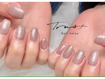 トラストネイル 佐野店(TRUST Nail)/グレージュ×フラッシュラメ