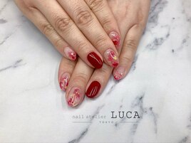 W-460 ボルドーニュアンスネイル