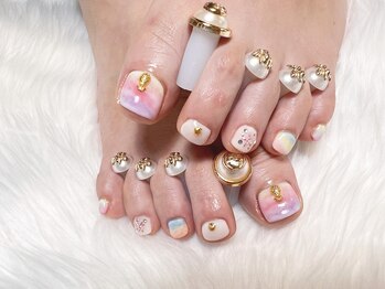 パステルハワイアンネイル