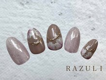 ネイルアンドジュエリーラズリ(Nail＆Jewelry RAZULI)/モーブフラワー