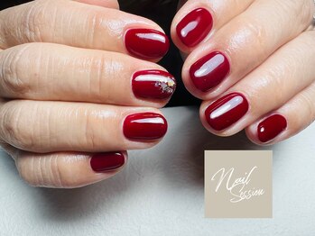 ネイルセッション(nail session)/ガラスの様なツヤワンカラー